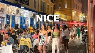 [4K]🇫🇷 Nice Night Walk🌃💗/Capital of the Alpes-Maritimes on the French Riviera👍⭐ July 2023