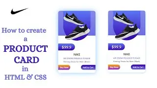 Product Card UI design | E-commerce card using HTML & CSS | 