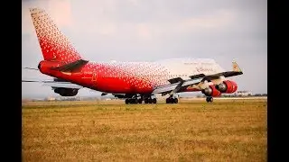 Посадка DOEING 747 в новом аэропорту г.Симферополя 23.06.2018 г.  4К.