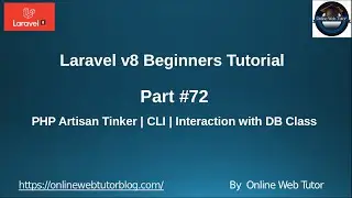Learn Laravel 8 Beginners Tutorial #72  PHP Artisan Tinker With Application DB Class