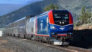 Amtrak ALC-42 Locomotives on the Coast Starlight Train - Oregon