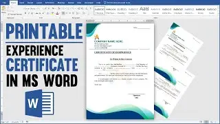 How to Make Experience Certificate in Microsoft Word 2022 || Experience Letter in Ms Word