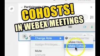 Cohosts in Webex Meetings
