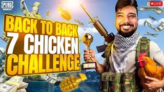 RANK PUSH AND 7 CHICKEN BACK TO BACK CHALLENGE - PUBG MOBILE LIVE STREAM