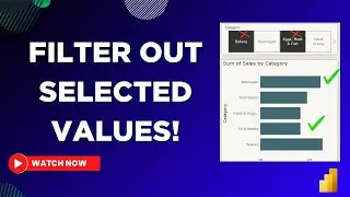 How to Exclude Selected Values in a Power BI Slicer | Step-by-Step Tutorial | MiTutorials
