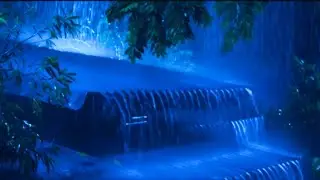 Deep Rainstorm on Metal Roof | ASMR Thunder Night for Sleep & Calm