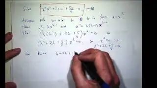 Cauchy-Euler differential equation