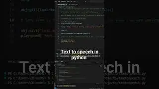 Text to speech in python #education #machinelearning #python #pythonprogramming #whatsappstatus #ai