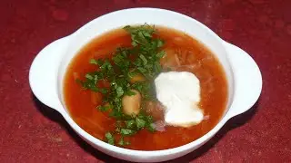 Постный борщ с фасолью за 30 минут. Ммм... вкуснятина.