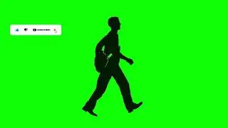 Silhouette Man Walk Green Screen | Everything Green Screen