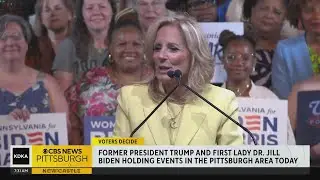 First Lady Jill Biden and former President Donald Trump in Pittsburgh this weekend