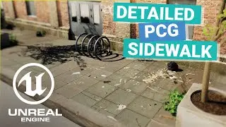 Create DYNAMIC Splines from PCG to generate a sidewalk - UE5.4 tutorial