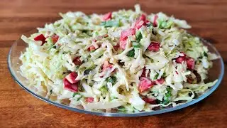 Салат из молодой капусты КАК В РЕСТОРАНЕ. Как же только вкусно.