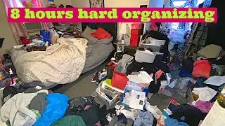 SATISFYING EXTREMLY MESSY ROOM CLEAN UP!! 