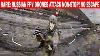 Rare: Russian Fpv Drones Attack Non Stop! No Escape