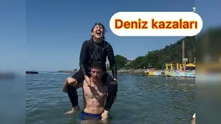Fatma’yla hertelden yüzme öğreniyor. Karadeniz Tatili