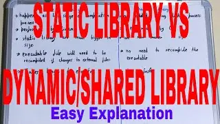 Static Library vs Dynamic Library|Difference between static and dynamic library|Static and dynamic