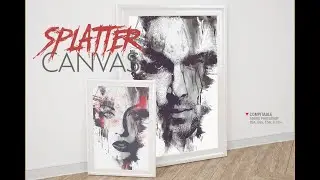 Splatter Canvas Photo Template | The Spectacular Photoshop Actions Bundle | Artixty