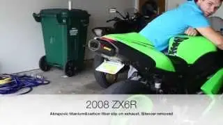 2008 Kawasaki ZX6R Akrapovic exhaust