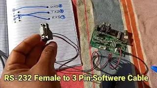 RS-232 Female to 3 Pin Direct software Cable For Set Top Box | DB9 3 पिन सॉफ्टवेयर केबल डायग्राम