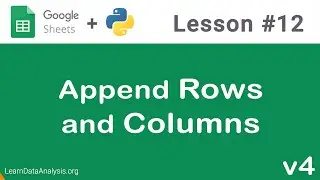 Google Sheets API in Python | Append Rows and Columns