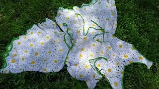 Платье ромашка крючком. Сарафан крючком. Расширение полотна из мотивов. Фемели лук