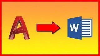 How to export AutoCAD 2019 drawing into Word 2019 - Tutorial