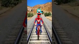 GTA V: SHIVA SAVING SPIDER-MAN 2 FROM THOMAS THE TRAIN 
