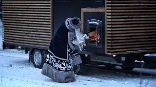 Баня зимой. Новогодняя Атмосфера в зимнем лесу.