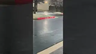 Woman trying to walk on ice after ice storm goes viral
