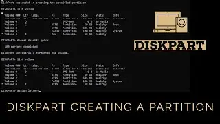Diskpart Creating a Partition