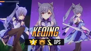 KEQING Gameplay! - S-rank BIO Lightning DPS - Honkai x Genshin Crossover