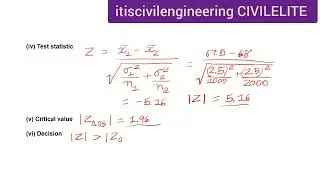 Hypothesis Testing - Test of Significance for difference of means - Z Test | Large Samples