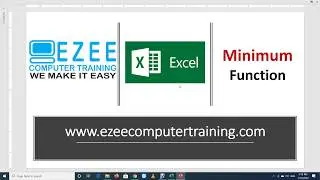 Microsoft Excel - How to Find the Minimum Value in a Range of Cells - MIN Function