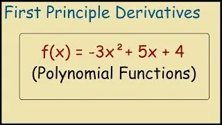 Derivative of polynomial functions from first principles
