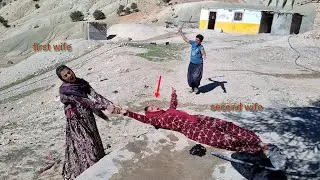 The destruction of the second woman by the first woman (nomads)