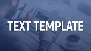 CREATE A TEXT TEMPLATE IN PREMIERE PRO!