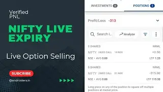 Live Intraday Trading || Nifty Expiry Option Selling || 14 November || Kotakneo
