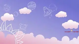 Space Doodle | Animated Stream Overlays | Twitch Package | Stinger Transition for Twitch