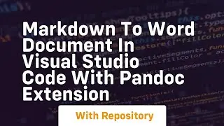 Markdown to word document in visual studio code with pandoc extension
