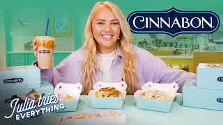 Trying 19 Of The Most Popular Cinnabon Menu Items | Delish