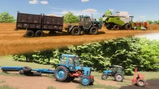 FS22 / Map Koshmak / Продолжаем посев, уборка пшеницы