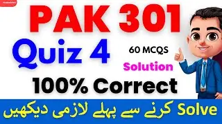 Pak301 quiz 4 2024 || pak301 quiz 4 2024 || pak301 quiz 4 solution 2024 || pak301 quiz 4 spring 2024