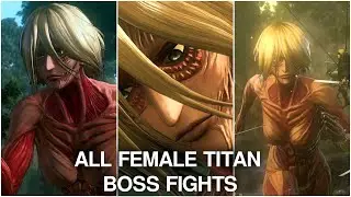 Attack On Titan 2 - ALL Female Titan (Annie) Boss Fights & Encounters 4K60fps