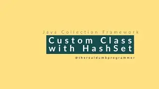 #10 How to use a Custom class with HashSet in Java