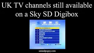 What UK TV Channels are left on an old Sky Digibox after the BBC SD Channels closed down 