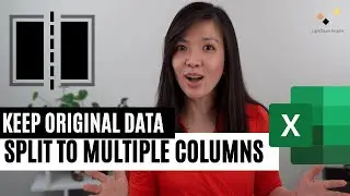 Want to split data into multiple columns in Excel without losing original data? Watch this...