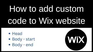 How to add Custom Code to Wix Website ✅ Embedding Custom Code on Your Site
