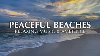 Peaceful Beaches in 4K | Sunset on White Beaches with Relaxing Music