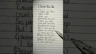 i love you so lyrics 